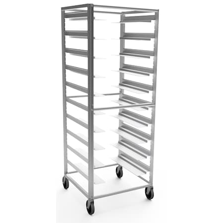 Lockwood Manufacturing Full Height 10 Tray Rack, Adjust Slides, 6" Centers, 17"-23" Wide Pans RR69-UA10